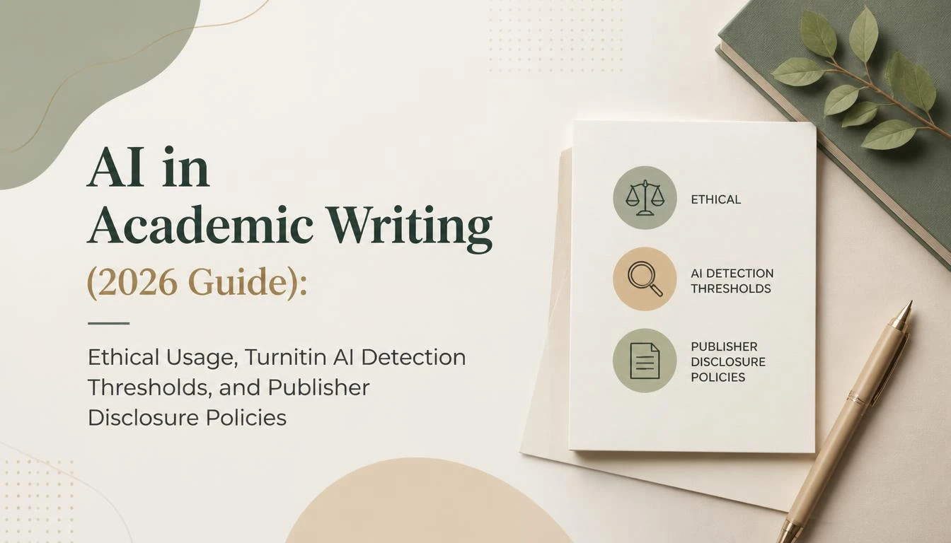 AI in Academic Writing (2026 Guide): Ethical Usage, Turnitin AI Detection Thresholds, and Publisher Disclosure Policies