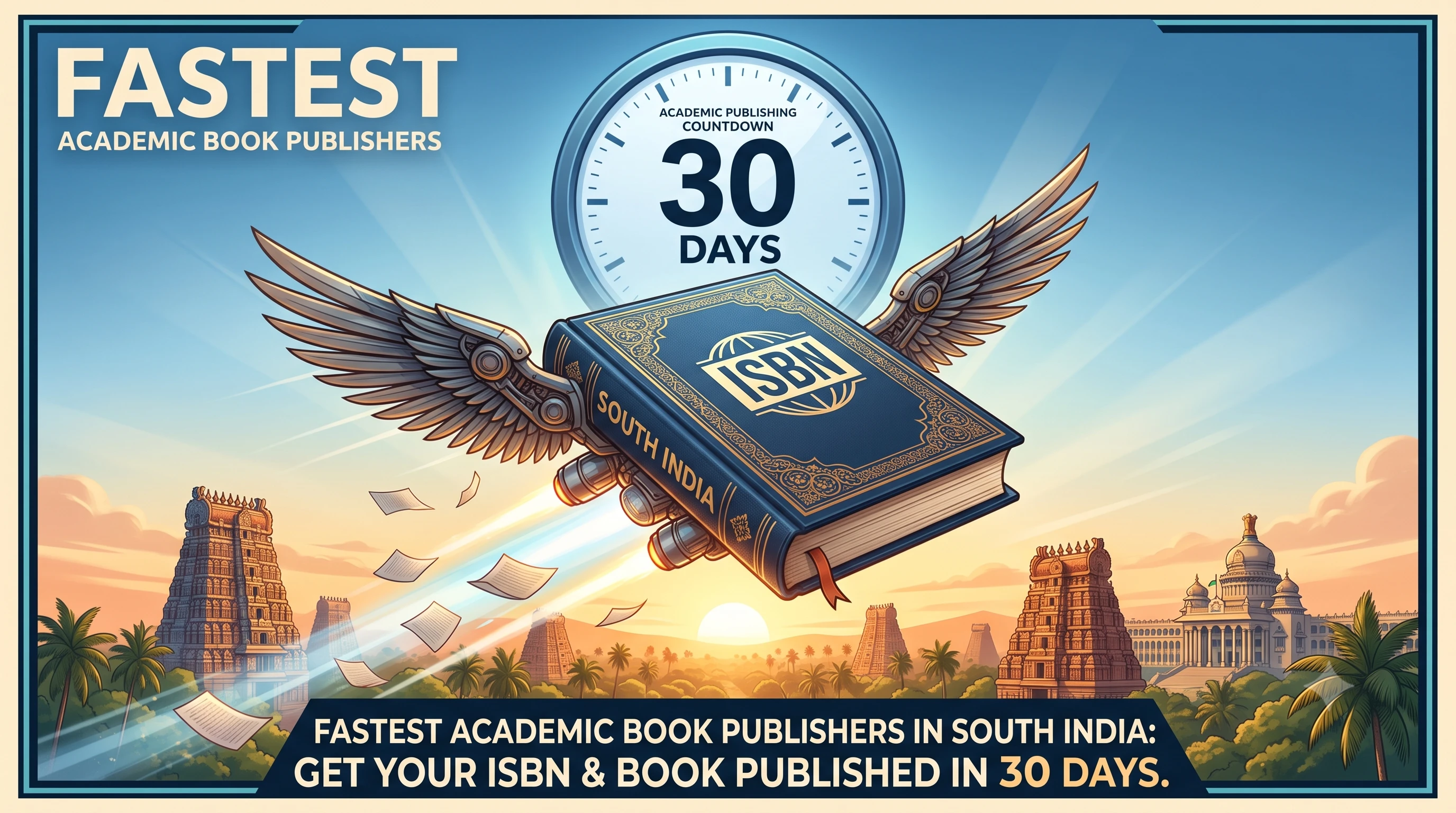 Fastest Academic Book Publishers in South India: Get Your ISBN & Book Published in 30 Days