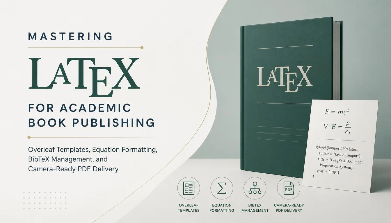 Mastering LaTeX for Academic Book Publishing: Overleaf Templates, Equation Formatting, BibTeX Management, and Camera-Ready PDF Delivery